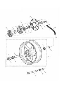 Rear wheel Spindle